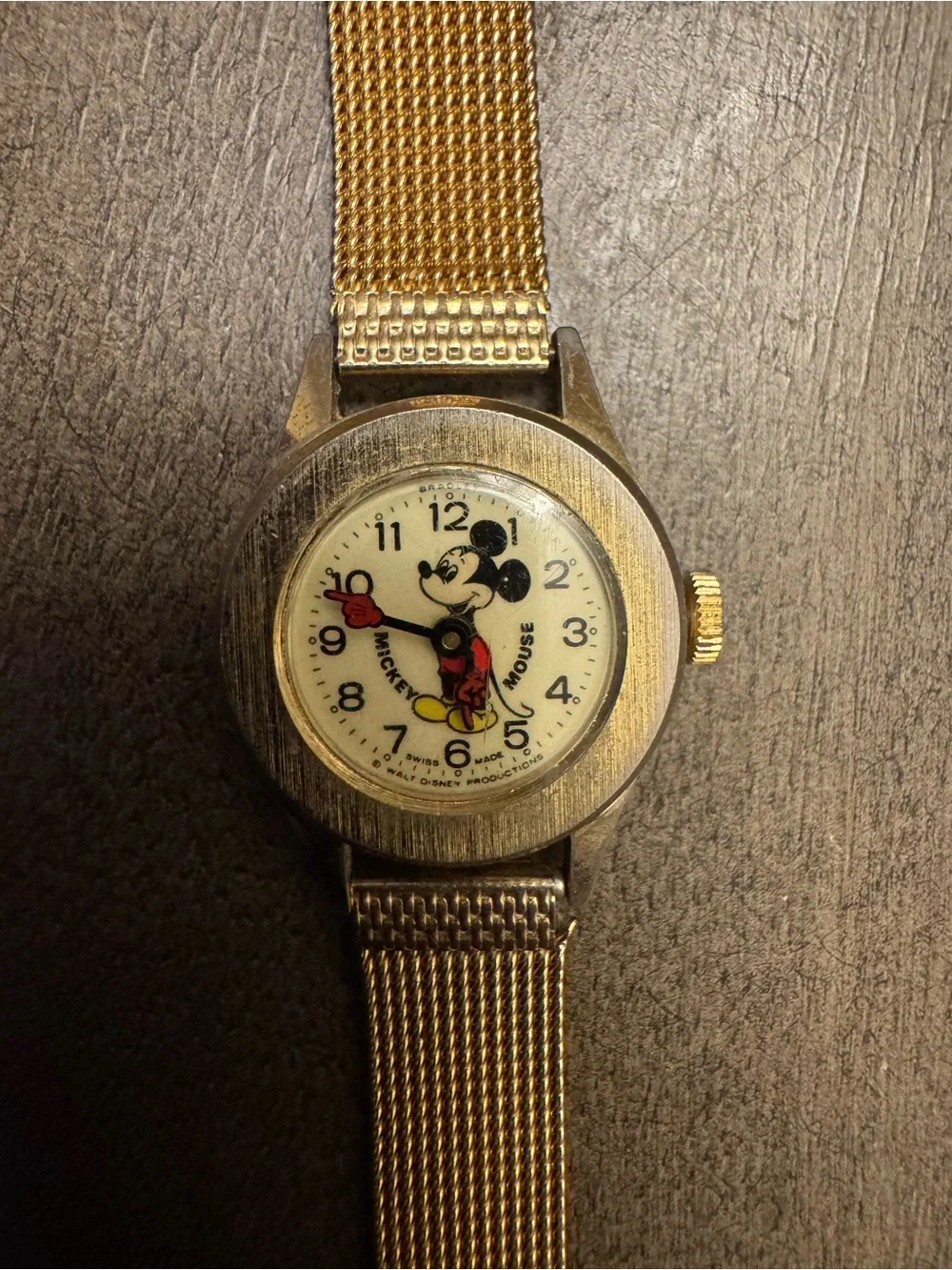 Vintage Mickey Mouse Wind Up Watch
